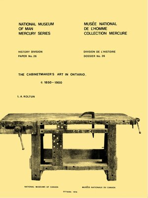 cover image of Cabinetmaker's Art in Ontario, c. 1850-1900